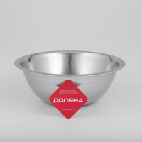 Миска глубокая из нержавеющей стали Доляна &laquo;Индия&raquo;, 1,9 л, d=24 см