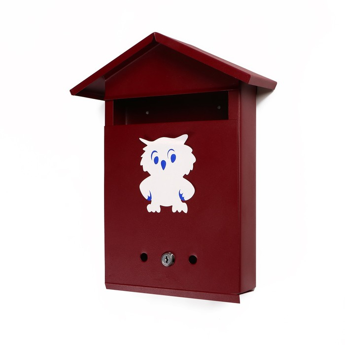 Ящик почтовый с замком, вертикальный, «Домик», вишнёвый Ящик почтовый с замком, вертикальный, «Домик», вишнёвый