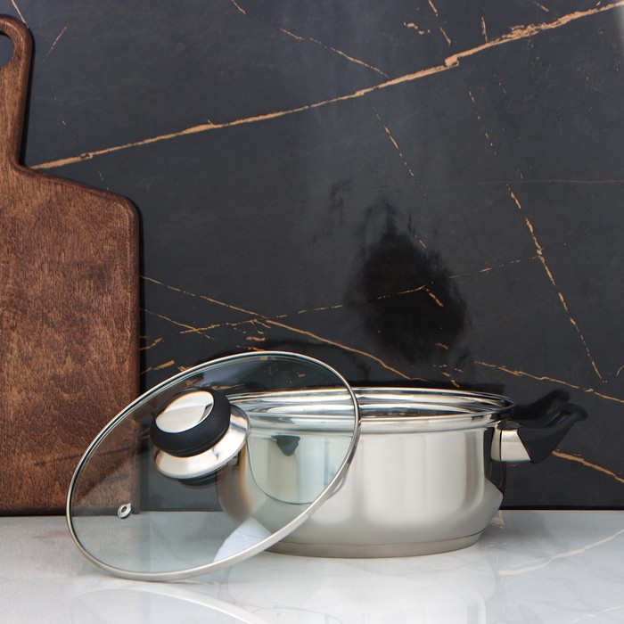 Кастрюля, 1.9 л, d=18 см, капсульное дно, индукция Кастрюля, 1.9 л, d=18 см, капсульное дно, индукция