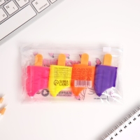 Набор текстовыделителей «Вкусняшки для настоящей няшки», МИКС 4 штуки. Набор текстовыделителей «Вкусняшки для настоящей няшки», МИКС 4 штуки.