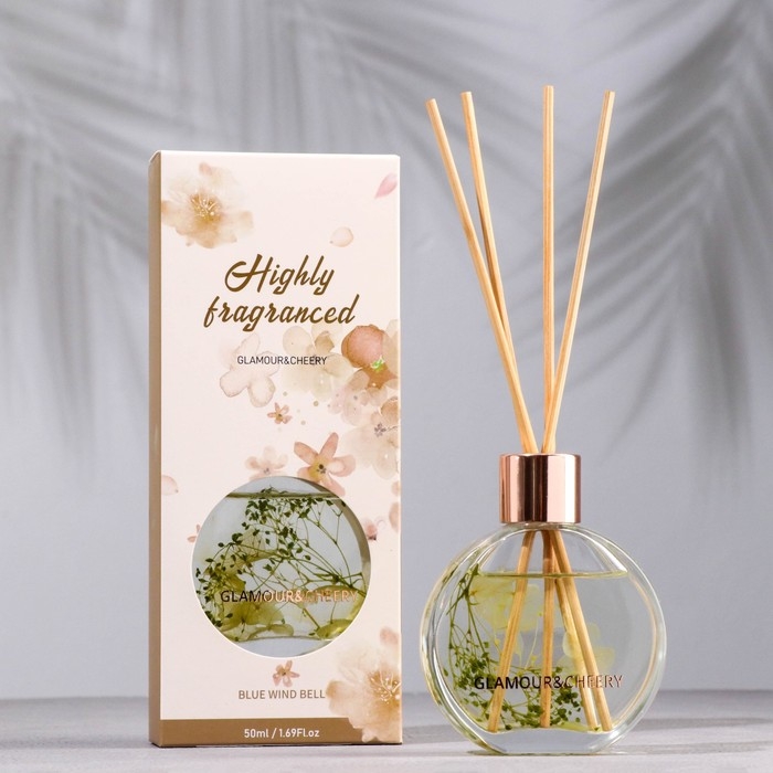 Диффузор ароматический с наполнением Диффузор ароматический с наполнением "Natural", 50 мл, голубой колокольчик