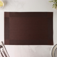Салфетка сервировочная на стол Доляна &laquo;Шахматы&raquo;, 45&times;30 см цвет коричневый