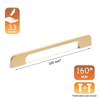 Ручка-скоба CAPPIO RSC023, алюминий, м/о 160 мм, цвет золотой Ручка-скоба CAPPIO RSC023, алюминий, м/о 160 мм, цвет золотой