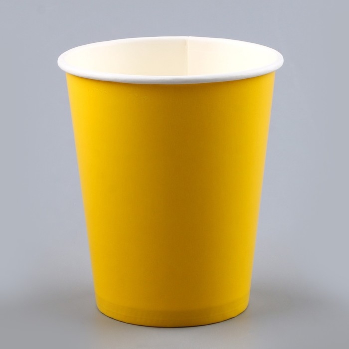 Набор бумажной посуды: 6 тарелок, 6 стаканов, цвет жёлтый
