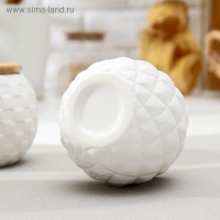 Набор банок керамических &laquo;Эстет&raquo;, 3 предмета: 280 мл, цвет белый