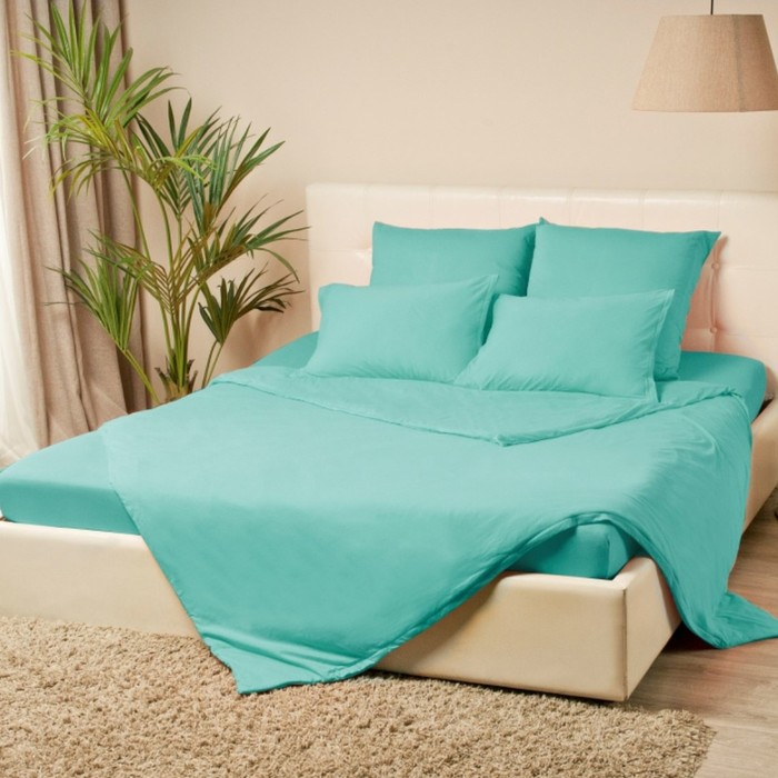 Простыня на резинке &laquo;Купу-купу&raquo;, 90х200х20 см, бирюза, трикотаж