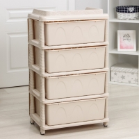 Комод широкий 4-х секционный &laquo;Лаура&raquo;, цвет слоновая кость