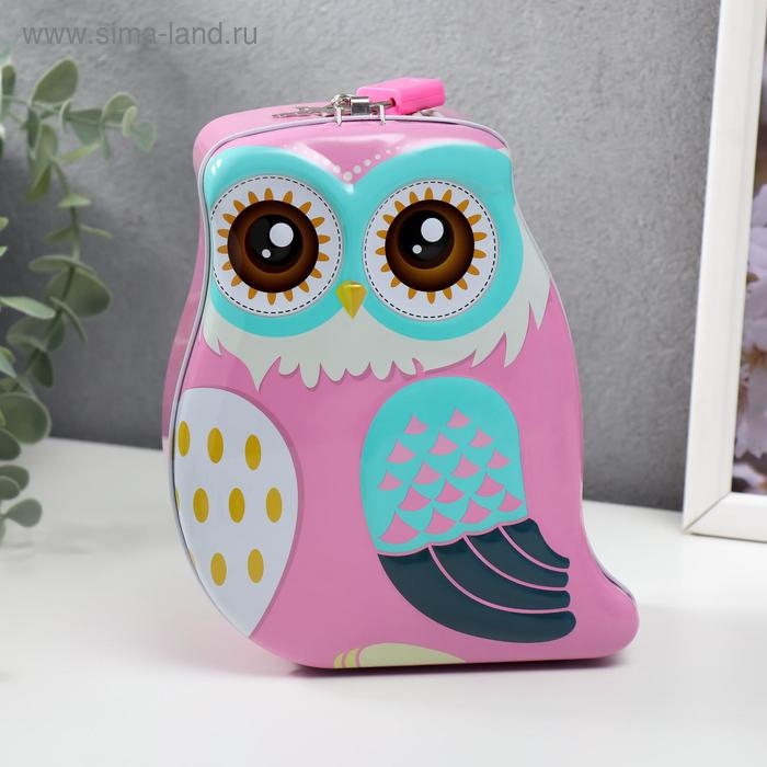 Копилка металл Копилка металл "Филин очковый" МИКС 16х13х6,5 см
