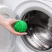 Шар турмалиновый для стирки белья, 7,5×7,5 см, цвет зелёный Шар турмалиновый для стирки белья, 7,5×7,5 см, цвет зелёный