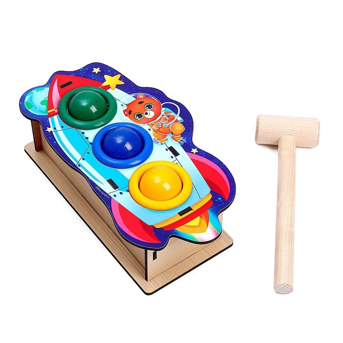 Стучалка &laquo;&lrm;Ракета&raquo;&lrm;, 3 шарика