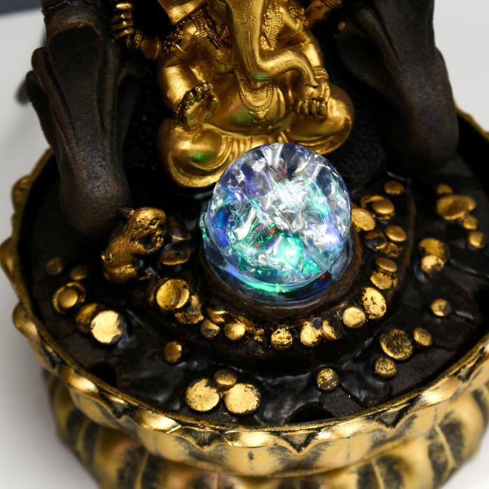 Фонтан настольный от сети, подсветка Фонтан настольный от сети, подсветка "Ганеша у арки" 28х20,5х20,5 см