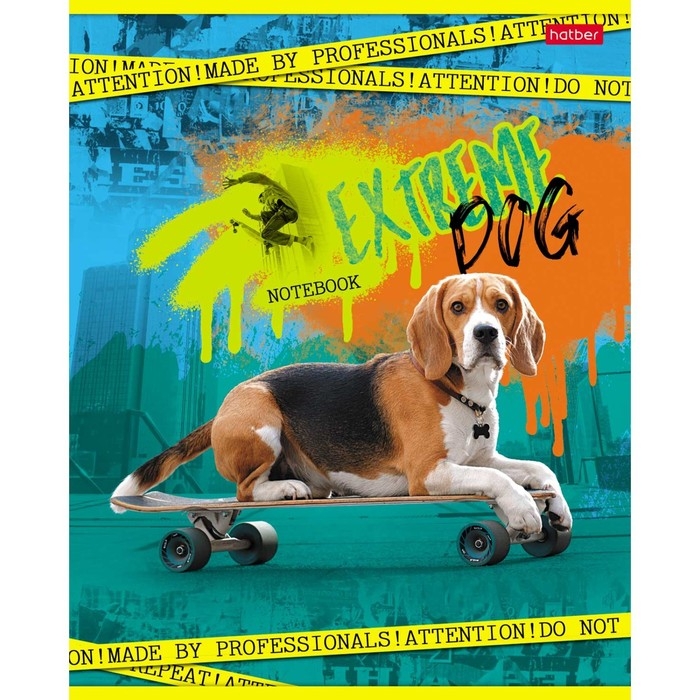 Тетрадь 40 листов, в клетку Тетрадь 40 листов, в клетку "Собачий драйв", обложка мелованный картон, блок офсет 65г/м2, 5 видов