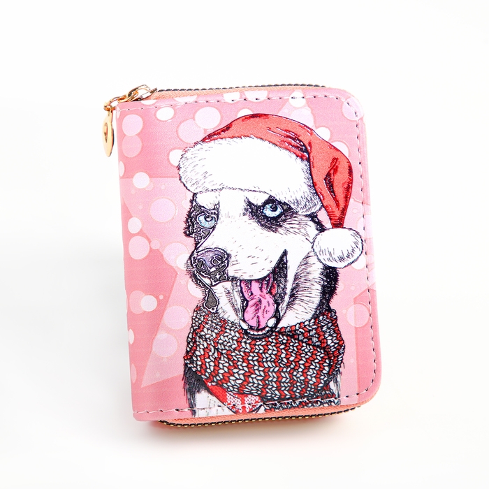Кошелёк на молнии "Выбражулька", цвет розовый