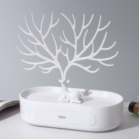 Подставка для украшений &laquo;Олень&raquo;, овальная подставка, 26&times;25 см, цвет белый