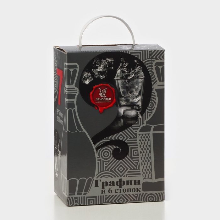 Набор стеклянный для напитков &laquo;Дионис&raquo;, 7 предметов: графин 500 мл, стопки 50 мл, подарочная упаковка