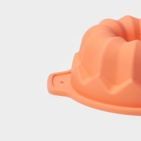 Форма для выпечки Доляна «Немецкий кекс», силикон, 16×13,3 см, с ручками, цвет оранжевый Форма для выпечки Доляна «Немецкий кекс», силикон, 16×13,3 см, с ручками, цвет оранжевый