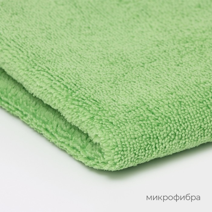 Тряпка для пола Raccoon, 250 г/м², 60×80 см, микрофибра, с оверлоком, 1 шт, цвет зеленый Тряпка для пола Raccoon, 250 г/м², 60×80 см, микрофибра, с оверлоком, 1 шт, цвет зеленый