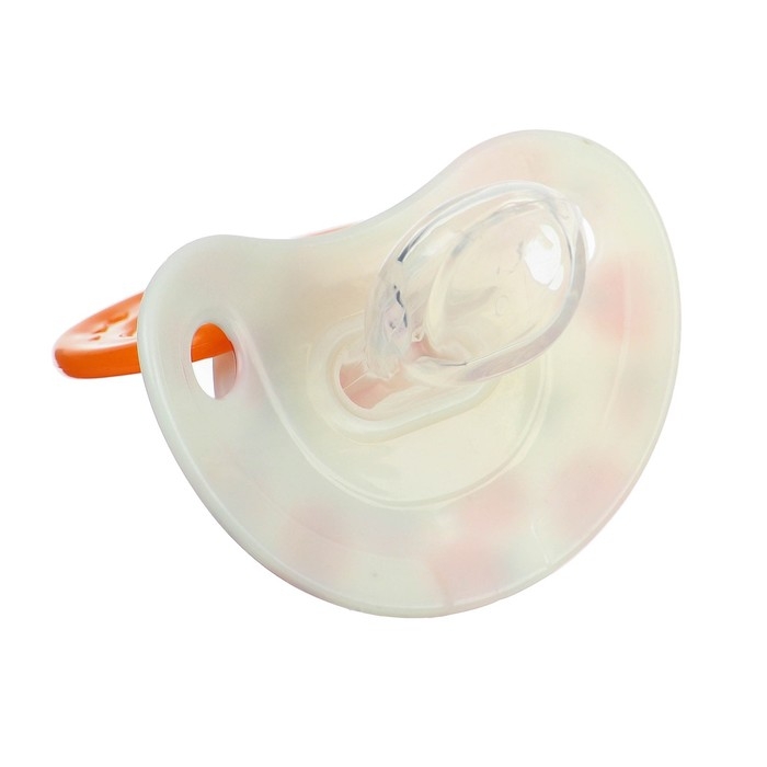 Соска - пустышка силиконовая ортодонтическая «Божья коровка», от 3 мес., с колпачком, цвет оранжевый Соска - пустышка силиконовая ортодонтическая «Божья коровка», от 3 мес., с колпачком, цвет оранжевый