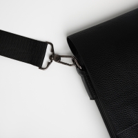 Сумка мужская через плечо TEXTURA, наружный карман, цвет чёрный