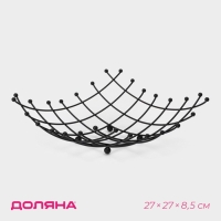 Фруктовница Доляна, 27&times;27&times;8,5 см, цвет чёрный
