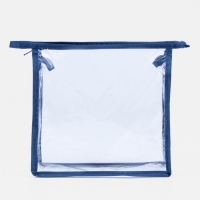 Косметичка на молнии, цвет синий/прозрачный Косметичка на молнии, цвет синий/прозрачный