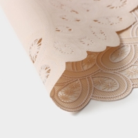 Салфетка ажурная &laquo;Цветок&raquo;, 38&times;38 см, цвет бежевый