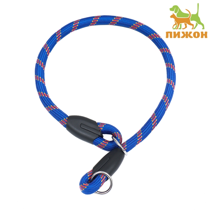 Ошейник - удавка для собак, 1,2 х 60 см, сине-красный Ошейник - удавка для собак, 1,2 х 60 см, сине-красный