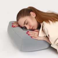 Подушка надувная, 40 &times; 30 &times; 45 см, в чехле, цвет серый