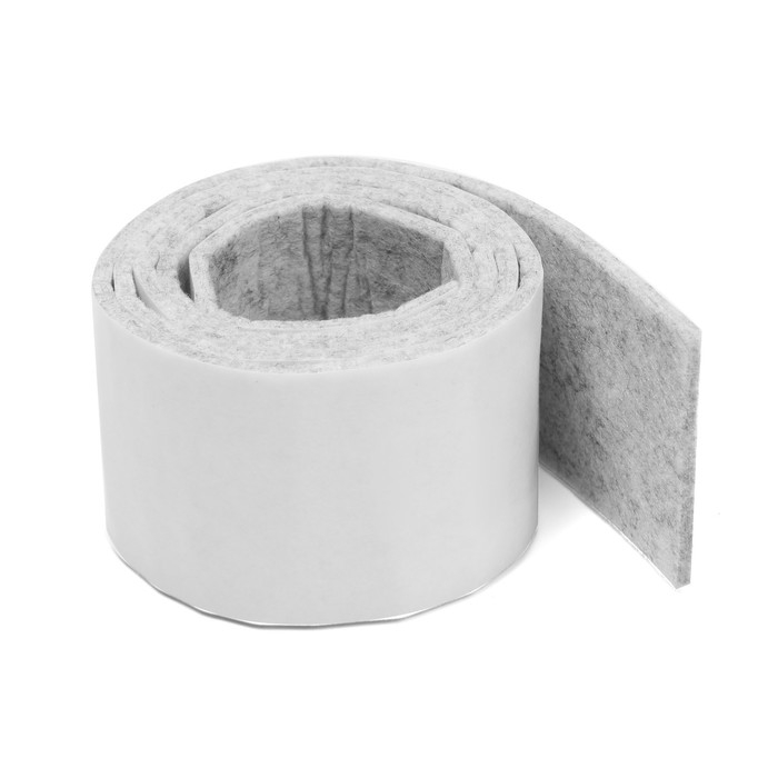 Самоклеящиеся подпятники для мебели ТУНДРА 100х5х0,3 см., фетр, цвет серый