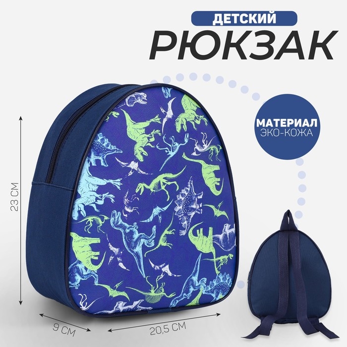 Рюкзак детский для мальчика &laquo;Динозавры&raquo;, р-р. 23х20,5 см