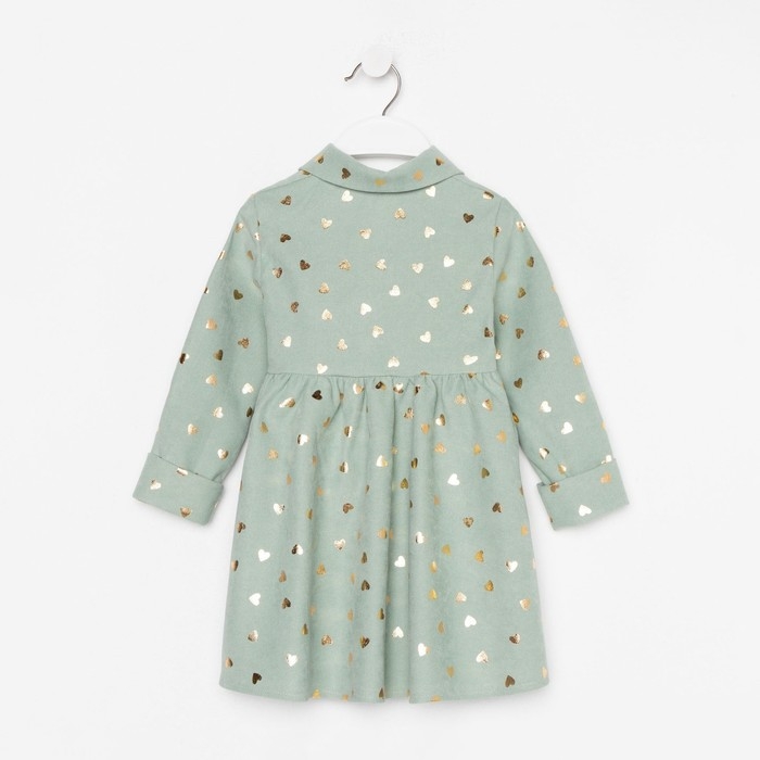 Платье детское KAFTAN "Сердечки", р. 36 (134-140), зеленый