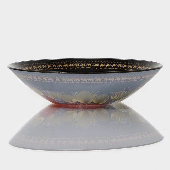 Салатник стеклянный Доляна «Народные мотивы», 920 мл, 22×5 см Салатник стеклянный Доляна «Народные мотивы», 920 мл, 22×5 см