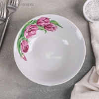 Салатник &laquo;Розовые тюльпаны&raquo;, 570 мл, d=17,5 см