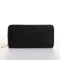 Кошелёк женский на молнии, цвет чёрный Кошелёк женский на молнии, цвет чёрный