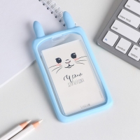 Чехол для бейджа с ушками &laquo;Зайчик&raquo;, 7 х 12 см