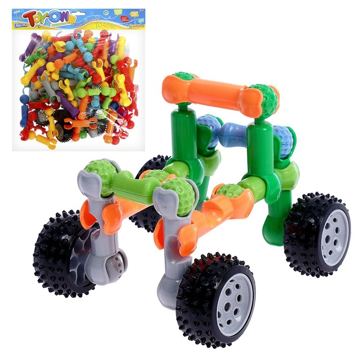 Конструктор &laquo;Транспорт&raquo;, 83 детали, размер одной детали 7 х 2 х 1,5 см