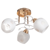 Люстра "Оливия" 3х60Вт Е27 Золото, белый 48х48х28см Люстра "Оливия" 3х60Вт Е27 Золото, белый 48х48х28см