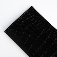 Обложка для паспорта, 5 карманов для карт, крокодил, цвет чёрный