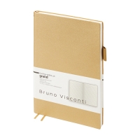 Ежедневник недатированный А5, 128 листов GRAND, интегральная обложка из искусственной кожи, ляссе, кремовый блок 70 г/м2, золотой Ежедневник недатированный А5, 128 листов GRAND, интегральная обложка из искусственной кожи, ляссе, кремовый блок 70 г/м2, золотой