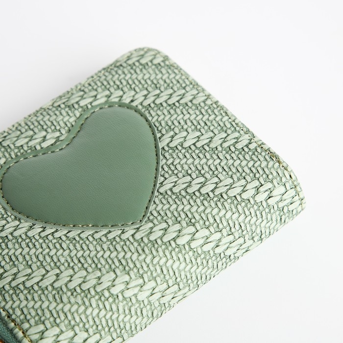 Кошелёк детский на молнии, цвет зелёный