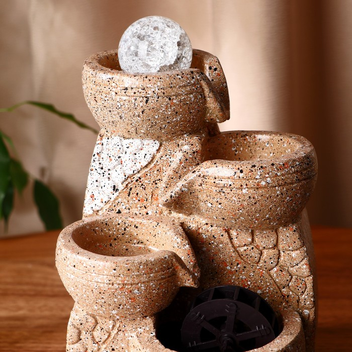 Фонтан "Николь" бочка лунная дорожка, 13х20 см (с подсветкой)