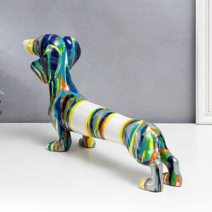 Сувенир полистоун "Такса" подтёки краски 22,5х11х43 см