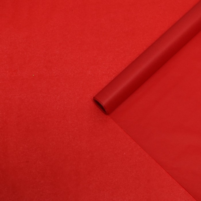 Бумага упаковочная тишью, красный, 50см х 10 м Бумага упаковочная тишью, красный, 50см х 10 м