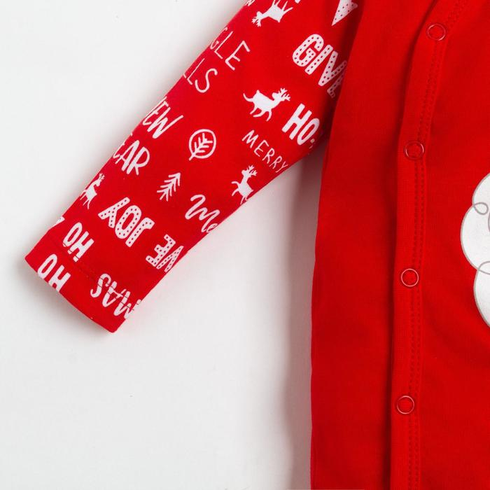 Комбинезон Крошка Я Комбинезон Крошка Я "Happy winter 2", рост 68-74 см, красный