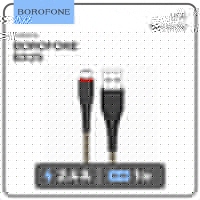 Кабель Borofone BX25, microUSB - USB, 2.4 А, 1 м, нейлоновая оплётка, чёрный Кабель Borofone BX25, microUSB - USB, 2.4 А, 1 м, нейлоновая оплётка, чёрный