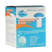 Комплексный препарат длительного действия Aqualand «Комплекс - хлор», 6 в 1, с поплавком и дозатором, 580 г Комплексный препарат длительного действия Aqualand «Комплекс - хлор», 6 в 1, с поплавком и дозатором, 580 г