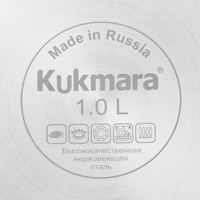 Кастрюля ORION, 1 л, d=14 см, стеклянная крышка, капсульное дно, индукция