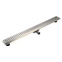 Трап ZEIN engr, c флaнцeм свободного вращ 360&deg;, 7*100 см, d=40/50 мм, нерж сталь, сатин