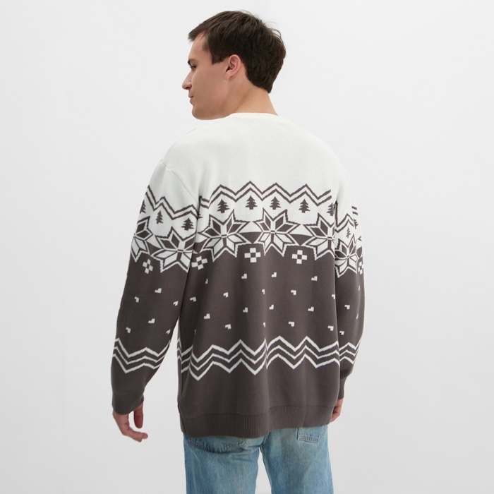 Новый год. Джемпер вязаный KAFTAN Scandinavia размер 52, серый