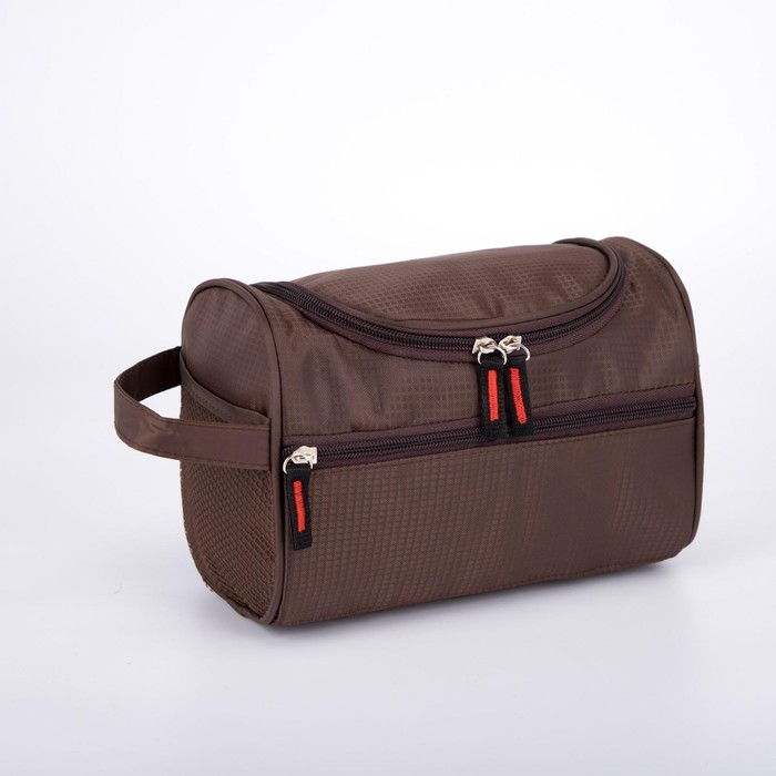 Косметичка на молнии, наружный карман, цвет коричневый Косметичка на молнии, наружный карман, цвет коричневый